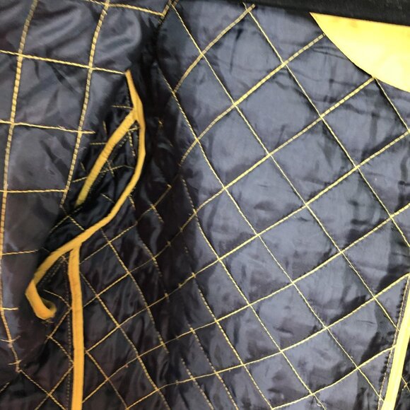 Happer Man Jacket Mens 2XL Yellow Brown Corduroy Collar Quilted Outdoor Coat - Picture 14 of 16